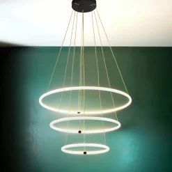 Searchlight Kronleuchter LED Schwarz Weiß 3000 K 7195 lm Ø 79 cm< Hängelampen|Led Lampen