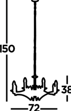 Searchlight Kronleuchter Messing Antik E14 Metall Ø 72 cm 8-flammig< Hängelampen|Wohnzimmerlampen