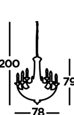 Searchlight Kronleuchter Metall Ø 78 cm 9-flammig E14 in Bronze JORGE< Hängelampen|Wohnzimmerlampen