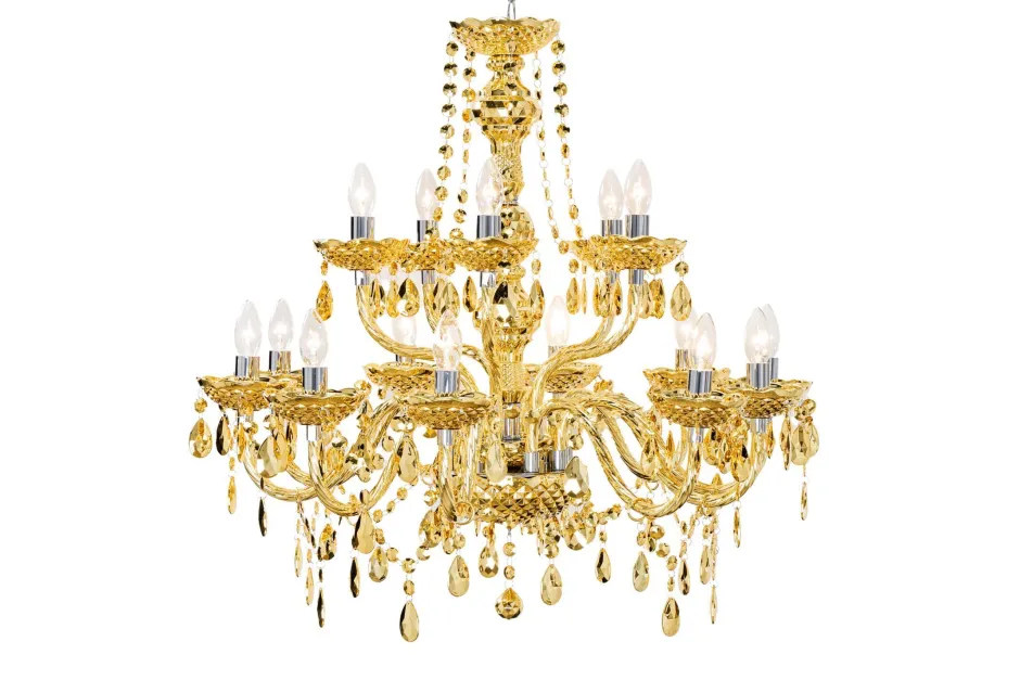 Hängelampen|Kronleuchter*Invicta Interior Kronleuchter Metall Acryl L:80 cm E14 Kerzen Klassisch