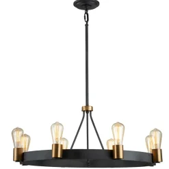 Elstead Kronleuchter Metall E27 D: 82,9 cm H: max. 122,5 cm< Hängelampen|Schlafzimmer Lampen