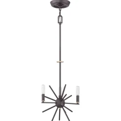 Elstead Kronleuchter Metall 3-flammig verstellbar in Bronze NELI< Hängelampen|Vintage Lampen