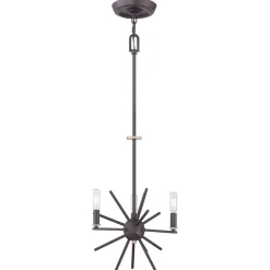 Elstead Kronleuchter Metall 3-flammig verstellbar in Bronze NELI< Hängelampen|Vintage Lampen