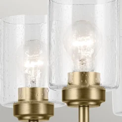 Elstead Kronleuchter Metall Glas 50,2 cm breit H: max. 144,4 cm< Hängelampen|Wohnzimmerlampen