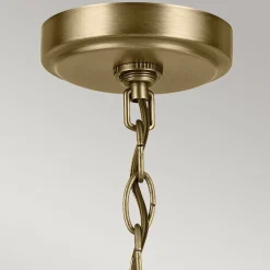 Elstead Kronleuchter Metall Glas 50,2 cm breit H: max. 144,4 cm< Hängelampen|Wohnzimmerlampen