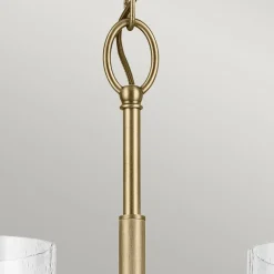 Elstead Kronleuchter Metall Glas 50,2 cm breit H: max. 144,4 cm< Hängelampen|Wohnzimmerlampen