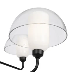 Deckenleuchten|Esszimmer Lampen*Maytoni Kronleuchter Metall Glas E14 90,6 cm breit Schwarz Weiß