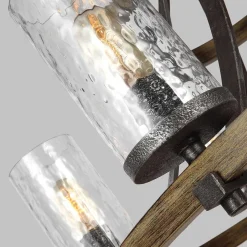 Wohnzimmerlampen|Esszimmer Lampen*Elstead Kronleuchter Metall Glas E27 Ø 82,9 cm groß Rustikal