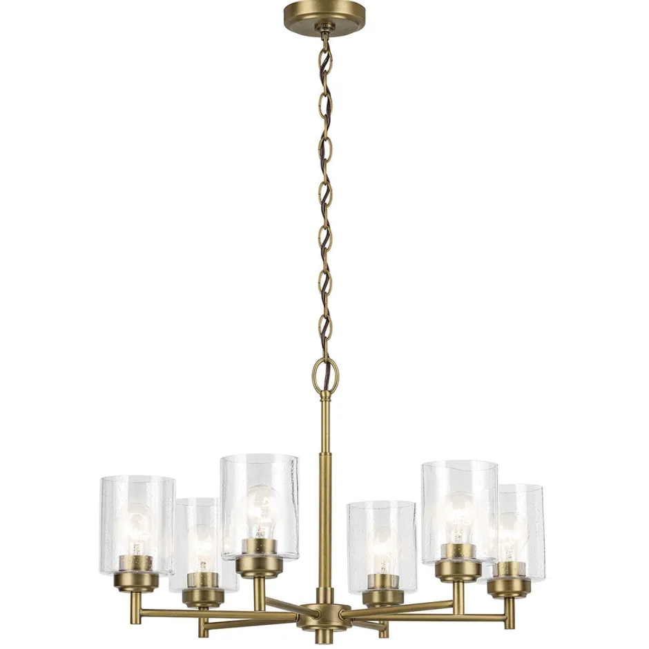 Hängelampen|Wohnzimmerlampen*Elstead Kronleuchter Metall Glas B: 66 cm H: max. 145,2 cm 6x E27