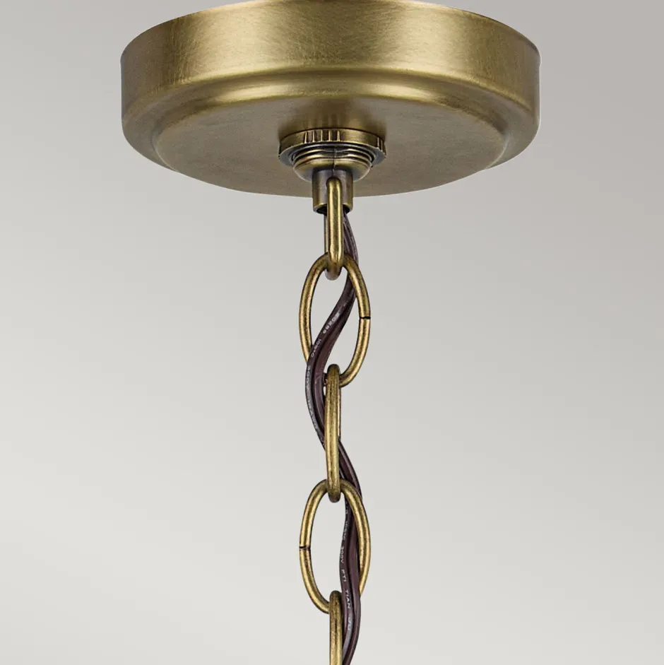 Hängelampen|Wohnzimmerlampen*Elstead Kronleuchter Metall Glas B: 66 cm H: max. 145,2 cm 6x E27