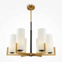 Maytoni Kronleuchter Metall Glas B: 67 cm E27 Modern KAYA< Deckenleuchten|Esszimmer Lampen