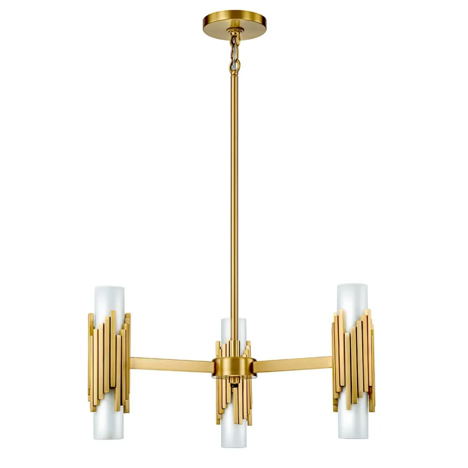 Hängelampen|Wohnzimmerlampen*Elstead Kronleuchter Metall Glas B: 66 cm H: max. 141,4 cm 6x E14