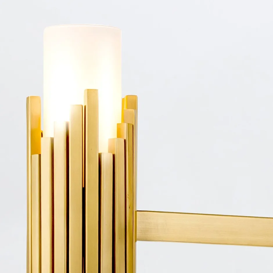 Hängelampen|Wohnzimmerlampen*Elstead Kronleuchter Metall Glas B: 66 cm H: max. 141,4 cm 6x E14