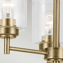 Hängelampen|Wohnzimmerlampen*Elstead Kronleuchter Metall Glas 45,8 cm breit H: max. 140,3 cm