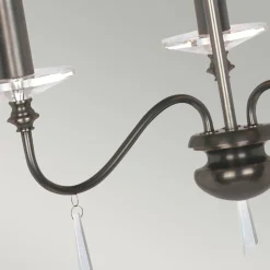 Elstead Kronleuchter Metall Glas Klassisch in Bronze antik< Hängelampen|Kristalllampen