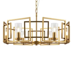 Maytoni Kronleuchter Metall Glas E14 D: 65,6 cm in Gold rund< Hängelampen|Esszimmer Lampen
