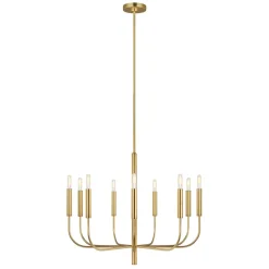 Elstead Kronleuchter Metall Jugendstil in Messing Ø76cm 9-armig< Deckenleuchten|Schlafzimmer Lampen