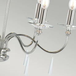 Kristalllampen|Kronleuchter*Elstead Kronleuchter Metall Kristall 6-armig CANDELA 6