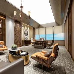 Lamkur Kronleuchter Metall Rustikal Ø 42 cm 3-armig E27 Braun< Bürolampen|Rustikale Lampen