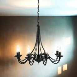 ALDEX Kronleuchter Metall Schwarz Rustikal E14 Esszimmer< Hängelampen|Esszimmer Lampen