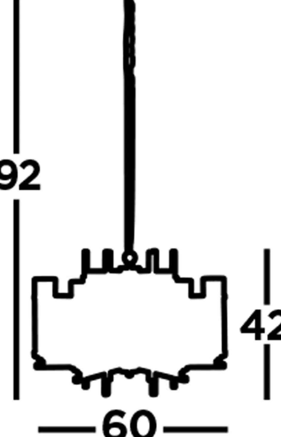 Searchlight Kronleuchter mit Schirm Ø 59,5 cm Glas Metall 6x E14 Modern< Hängelampen|Esszimmer Lampen
