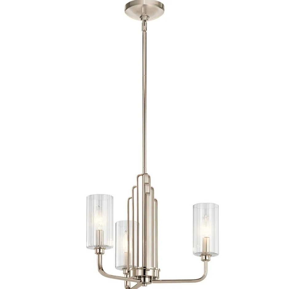 Hängelampen|Esszimmer Lampen*Elstead Kronleuchter mit Schirm Ø 45, 9cm Jugendstil Metall Glas