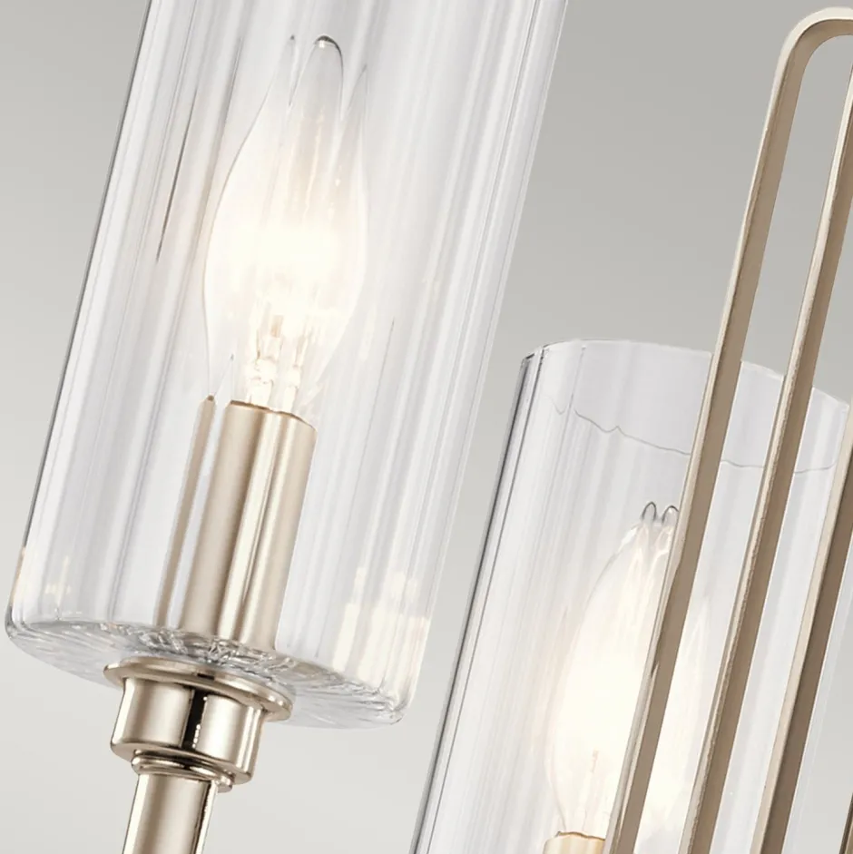 Hängelampen|Esszimmer Lampen*Elstead Kronleuchter mit Schirm Ø 45, 9cm Jugendstil Metall Glas