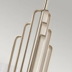 Hängelampen|Esszimmer Lampen*Elstead Kronleuchter mit Schirm Ø 45, 9cm Jugendstil Metall Glas