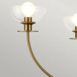 Elstead Kronleuchter mit Schirm B: 67,3 cm 4-flammig E14 Metall Glas< Hängelampen|Esszimmer Lampen