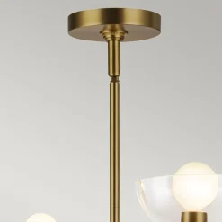 Elstead Kronleuchter mit Schirm B: 67,3 cm 4-flammig E14 Metall Glas< Hängelampen|Esszimmer Lampen