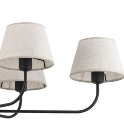 Deckenleuchten|Schlafzimmer Lampen*TK Lighting Kronleuchter mit Schirm groß 6-armig E27 100 cm lang