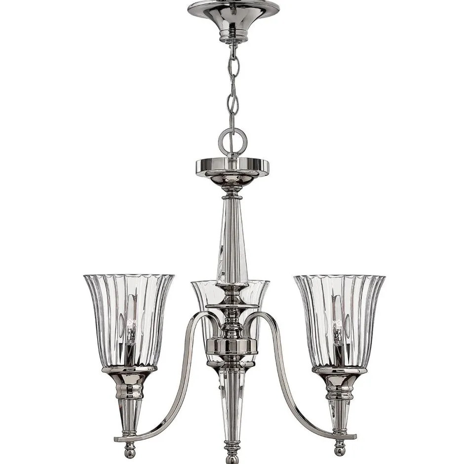 Hängelampen|Jugendstil Lampen*Elstead Kronleuchter mit Schirm Kristallglas in Silber Esszimmer