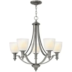 Jugendstil Lampen|Glaslampen*Elstead Kronleuchter mit Schirm verstellbar bis 2,3m LESLANE