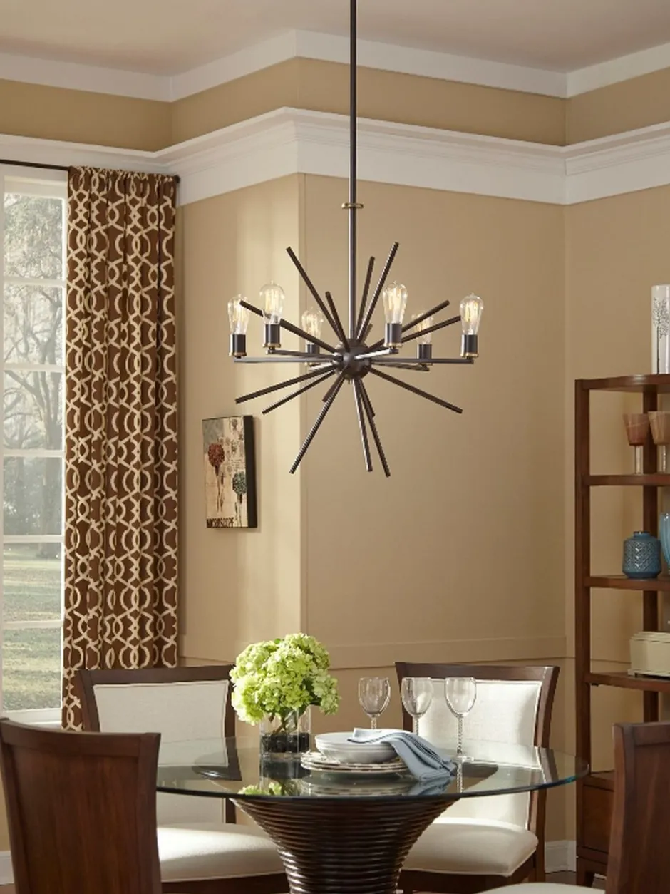 Moderne Lampen|Designerlampen*Elstead Kronleuchter NELI in Bronze Alt Ø65cm Lampe