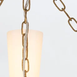 Hängelampen|Wohnzimmerlampen*Elstead Kronleuchter Ring Metall Glas B: 66 cm H: max. 188 cm 3x E27