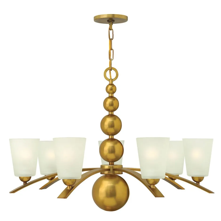 Hängelampen|Vintage Lampen*Elstead Kronleuchter ROMINA in Messing Ø81cm kürzbar Lampe