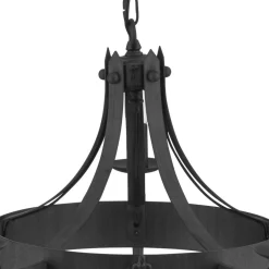 Searchlight Kronleuchter rund Ø 67 cm Schmiedeeisen massiv 5x E14< Hängelampen|Esszimmer Lampen