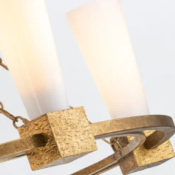 Hängelampen|Wohnzimmerlampen*Elstead Kronleuchter rund D: 106 cm E27 Metall Glas in Gold antik Weiß