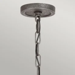 Elstead Kronleuchter Rustikal Glas Metall E27 D: 77,2 cm rund< Hängelampen|Esszimmer Lampen