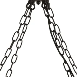 Hängelampen|Wohnzimmerlampen*Searchlight Kronleuchter Rustikal Schmiedeeisen Ø 80 cm Schwarz 8x E14