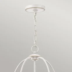 Elstead Kronleuchter Rustikal Shabby Weiß Ø 63,6 cm 5x E14< Hängelampen|Esszimmer Lampen