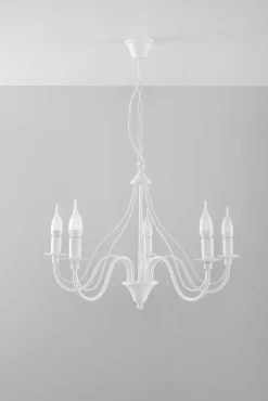 Sollux Kronleuchter rustikal Weiß< Hängelampen|Rustikale Lampen