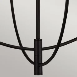 Hängelampen|Esszimmer Lampen*Elstead Kronleuchter Schwarz Metall Glas 67,3 cm breit 4x E14