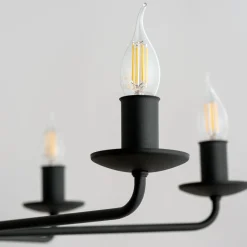 TK Lighting Kronleuchter Schwarz Rustikal 5-flammig E27 Metall< Hängelampen|Kronleuchter