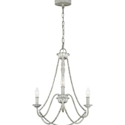 Elstead Kronleuchter Shabby Chic Ø 48,3 cm H: max. 216 cm Grau antik< Hängelampen|Schlafzimmer Lampen
