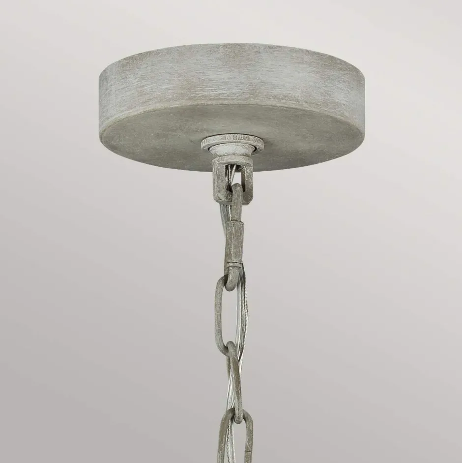 Elstead Kronleuchter Shabby Chic Ø 48,3 cm H: max. 216 cm Grau antik< Hängelampen|Schlafzimmer Lampen