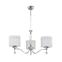 Jupiter Kronleuchter UMNU Hellgrau Chrom Esstisch Lampe< Moderne Lampen|Stofflampen