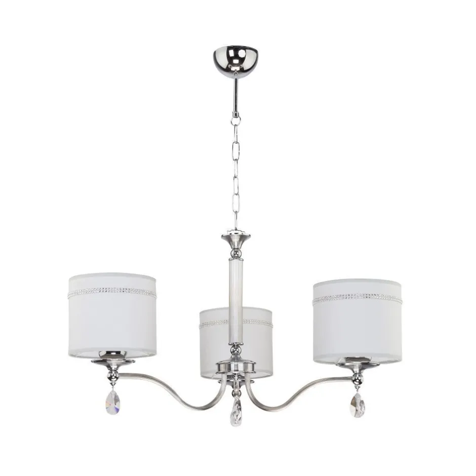 Jupiter Kronleuchter UMNU Hellgrau Chrom Esstisch Lampe< Moderne Lampen|Stofflampen