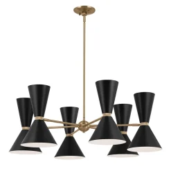 Hängelampen|Wohnzimmerlampen*Elstead Kronleuchter verstellbar B: 98,4 cm 12x Metall E27 Modern