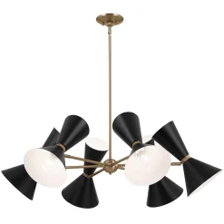 Hängelampen|Wohnzimmerlampen*Elstead Kronleuchter verstellbar B: 98,4 cm 12x Metall E27 Modern